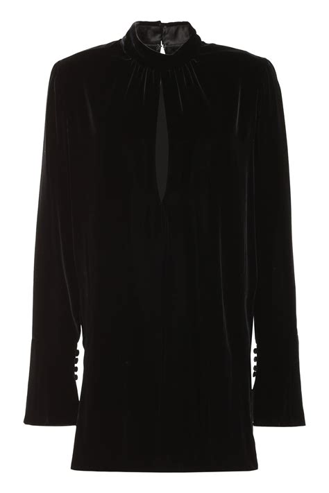 yves saint laurent black dress|saint laurent velvet mini dress.